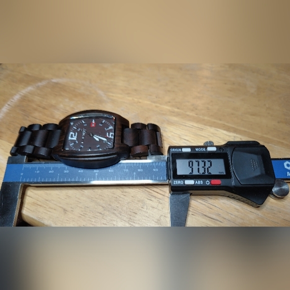 X Earth watch, Mens Sagano wood, Black face 43 X 54 mm 3 hand movement and - Picture 10 of 10